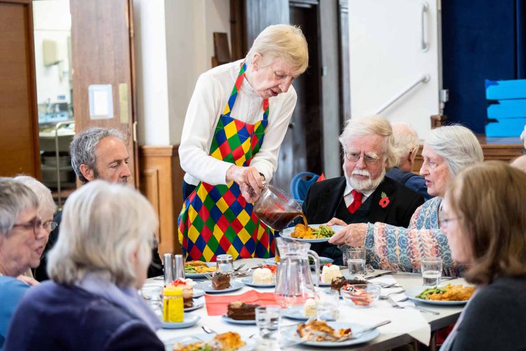 Serving Sunday Lunch at St Columba's