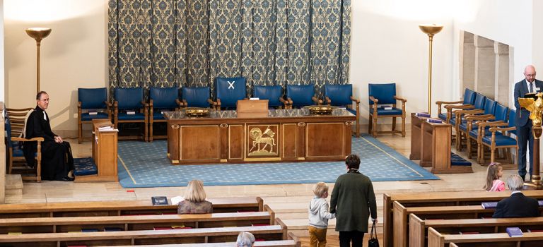 The chapel inside St Columba's church