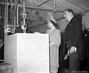 Queen’s Mother laying the foundation stone