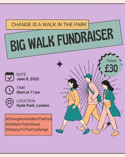 Big walk fundraiser poster