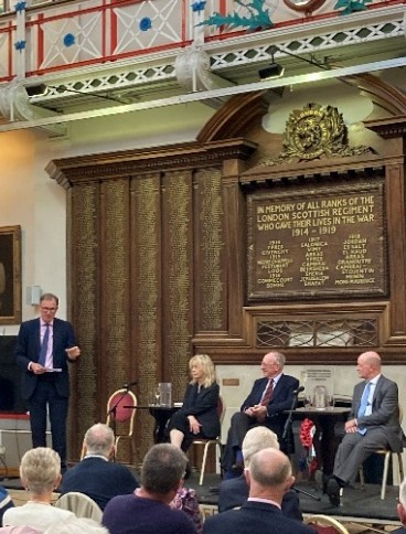 A picture of the talk at London Scottish House