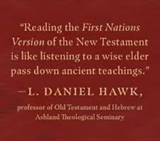 Quote from L. Daniel Hawk on dark burgundy background