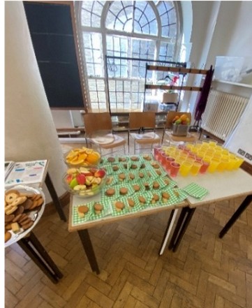 Tables set in Upper Hall for Restart Resource fair 