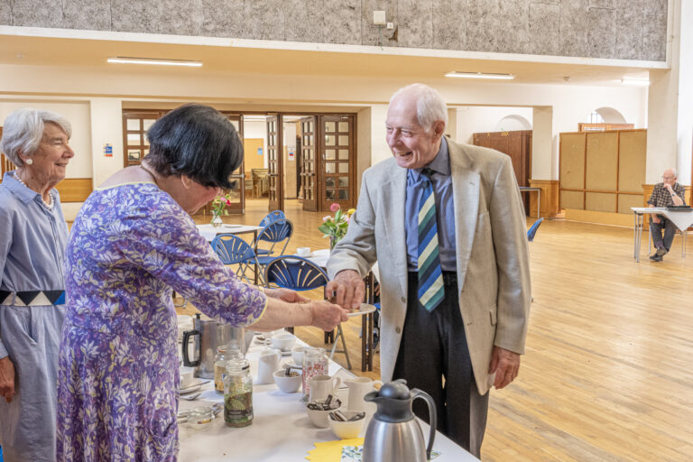 Coffee being served after lunch