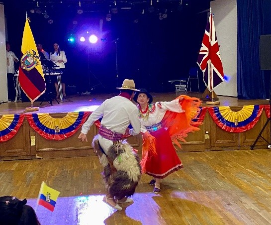 Ecuadorian dancers in the Lower Hall