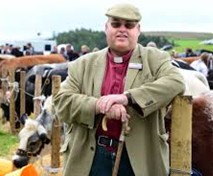 Revd Chris Blackshaw visiting a farm